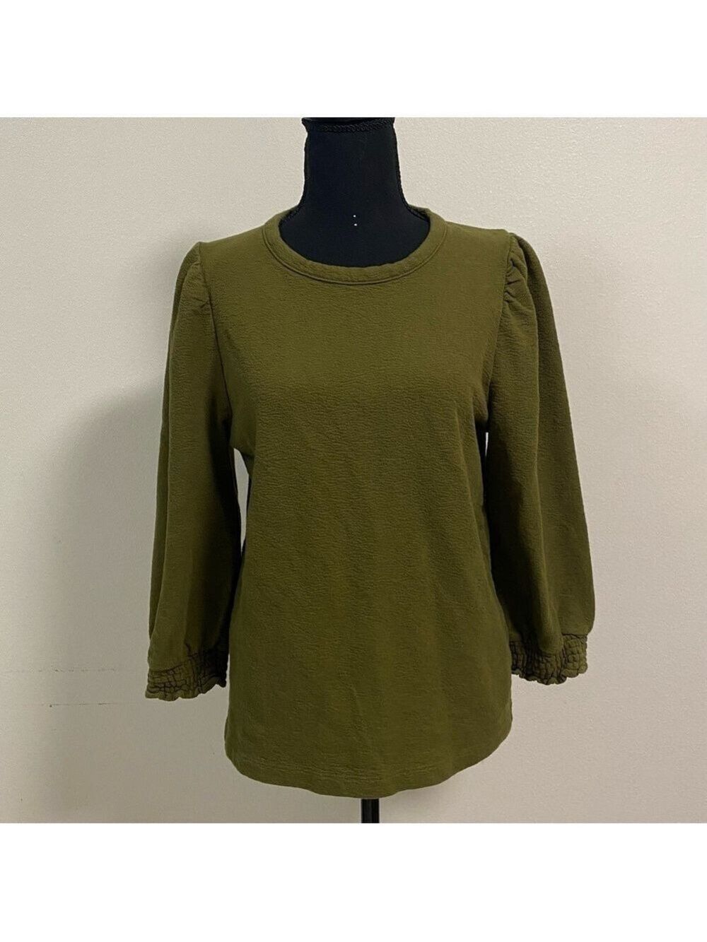 J Crew Olive Green Top Size Medium